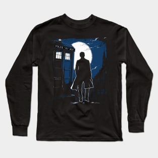 The 10th Doctor at Midnight Long Sleeve T-Shirt